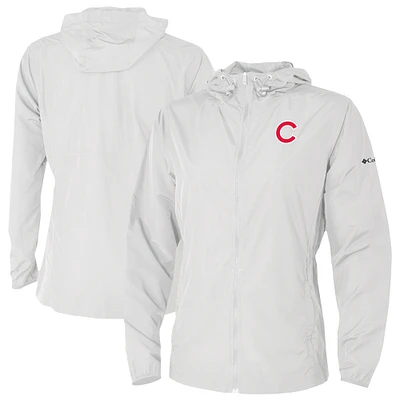 Women's Columbia White Chicago Cubs The Prodigy Full-Zip Windbreaker