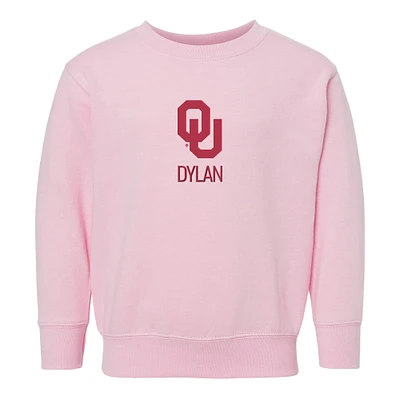 Toddler Chad & Jake Oklahoma Sooners Logo Personalized Pullover Sweatshirt