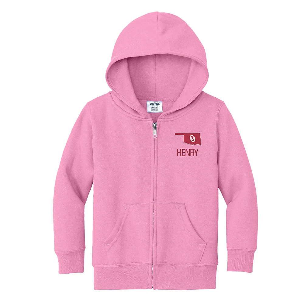 Toddler Chad & Jake Oklahoma Sooners Personalized Full-Zip Hoodie