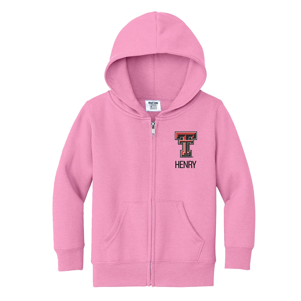 Toddler Chad & Jake Texas Tech Red Raiders Personalized Full-Zip Hoodie