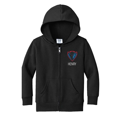 Toddler Chad & Jake Black DePaul Blue Demons Personalized Full-Zip Hoodie