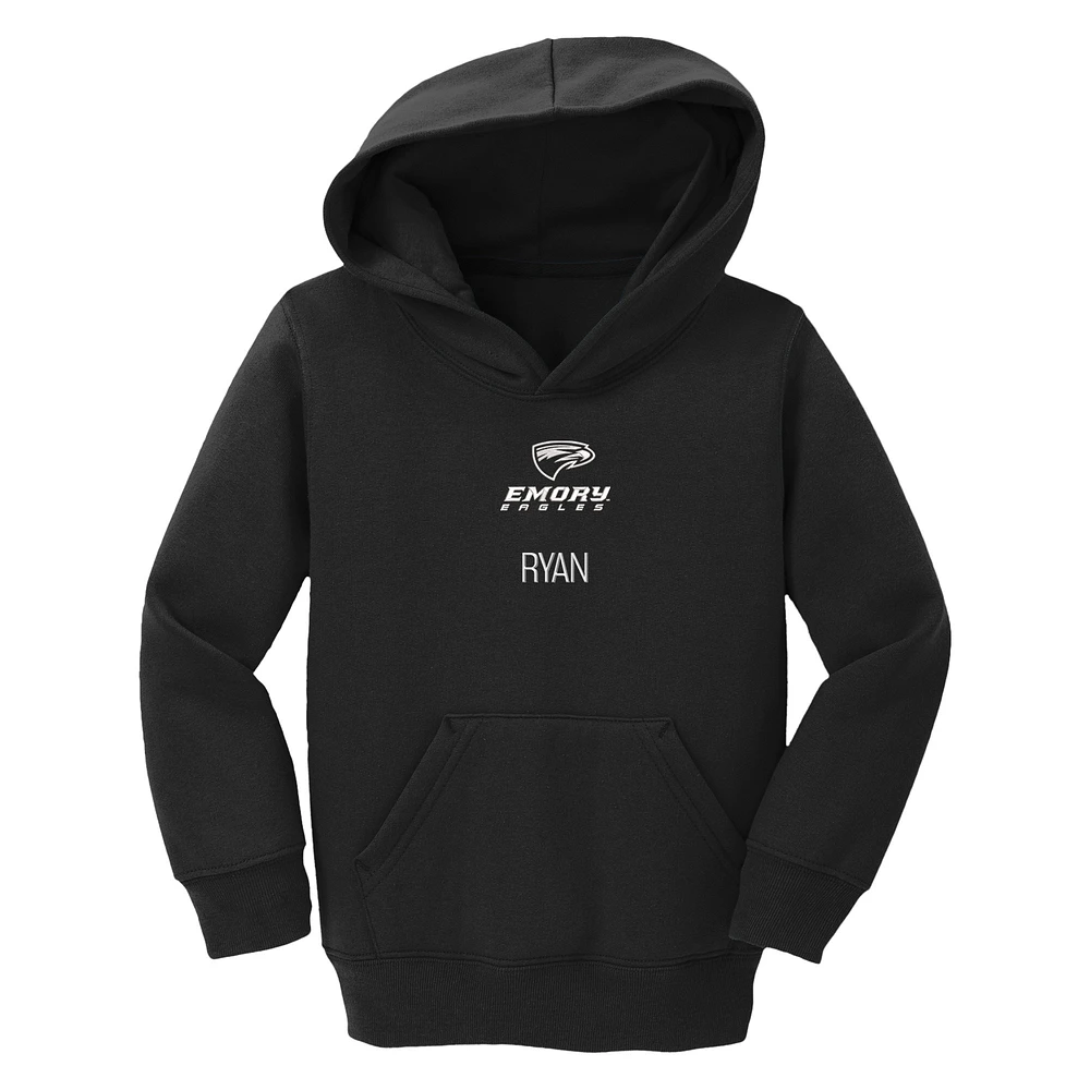 Toddler Chad & Jake Black Emory Eagles Personalized Pullover Hoodie