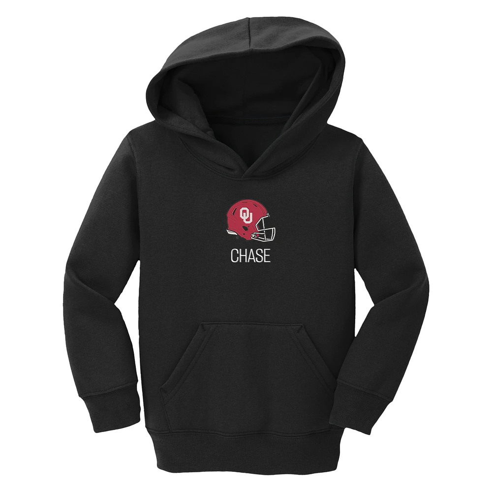 Toddler Chad & Jake Black Oklahoma Sooners Personalized Pullover Hoodie