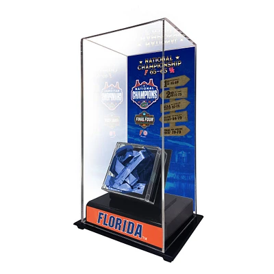 Florida Gators 2025 NCAA Men’s Basketball National Champions Tall Display Case with Game-Used Confetti