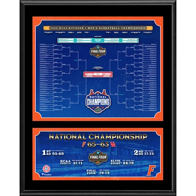 Florida Gators 2025 NCAA Men’s Basketball National Champions 12" x 15" Sublimated Bracket Plaque