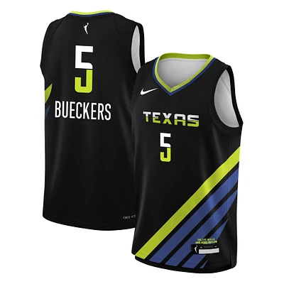 Youth Nike Paige Bueckers Black Dallas Wings 2025 WNBA Draft Rebel Edition Victory Player Jersey