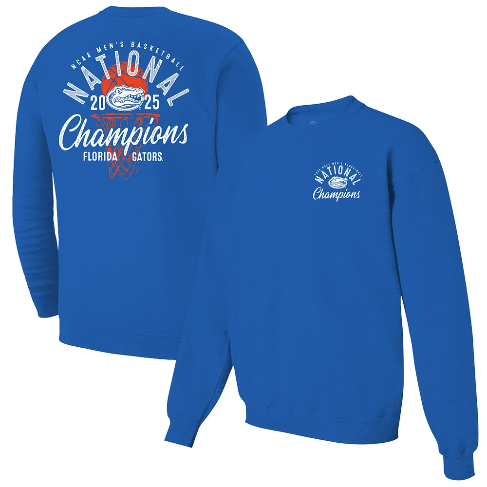 Men's Royal Florida Gators 2025 NCAA Men's Basketball National Champions Overlay Pullover Sweatshirt