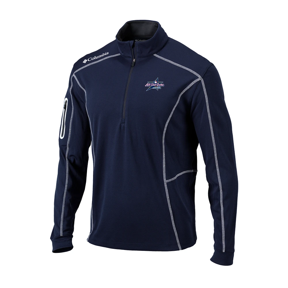 Men's Columbia Navy 2025 MLB All-Star Game Omni-Wick Shotgun Quarter-Zip Pullover