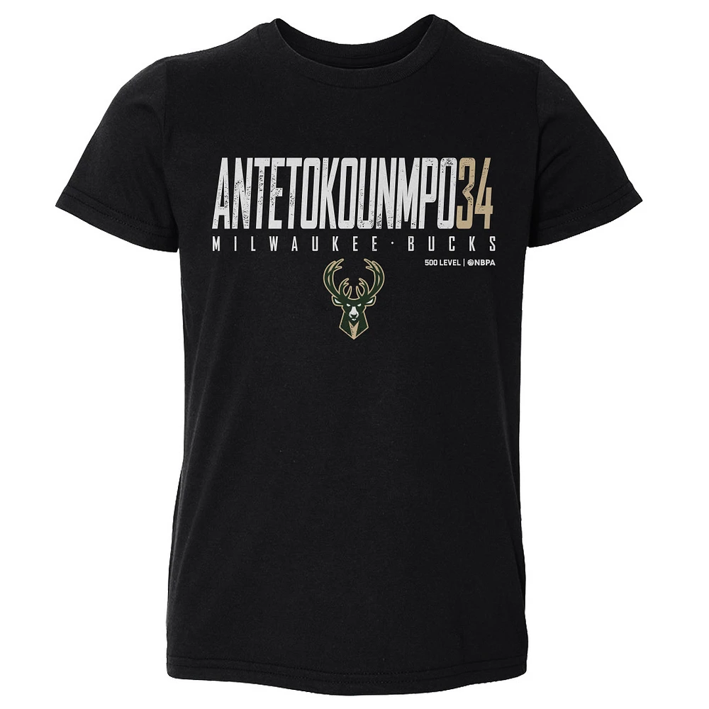 Toddler 500 Level Giannis Antetokounmpo Black Milwaukee Bucks Elite T-Shirt
