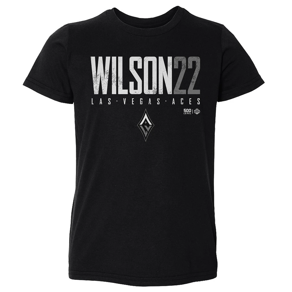 Toddler 500 Level A'ja Wilson Black Las Vegas Aces Elite T-Shirt