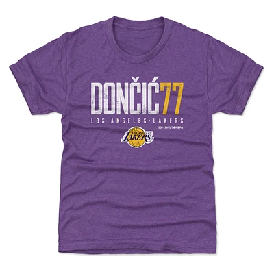 Youth 500 Level Luka Dončić Heather Purple Los Angeles Lakers Elite T-Shirt