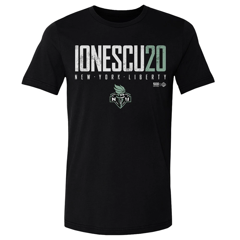 Men's 500 Level Sabrina Ionescu Black New York Liberty Elite T-Shirt
