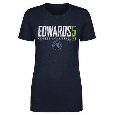 Women's 500 Level Anthony Edwards Navy Minnesota Timberwolves Elite T-Shirt