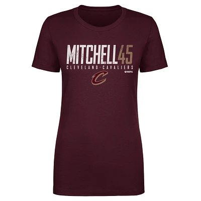 Women's 500 Level Donovan Mitchell Wine Cleveland Cavaliers Elite T-Shirt
