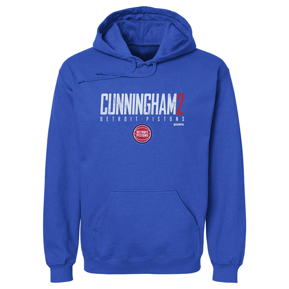 Men's 500 Level Cade Cunningham Blue Detroit Pistons Elite Pullover Hoodie
