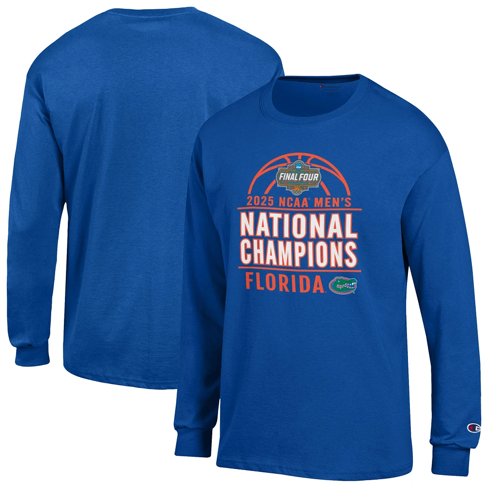 Men's Champion Royal Florida Gators 2025 NCAA Basketball National Champions Jersey Long Sleeve T-Shirt