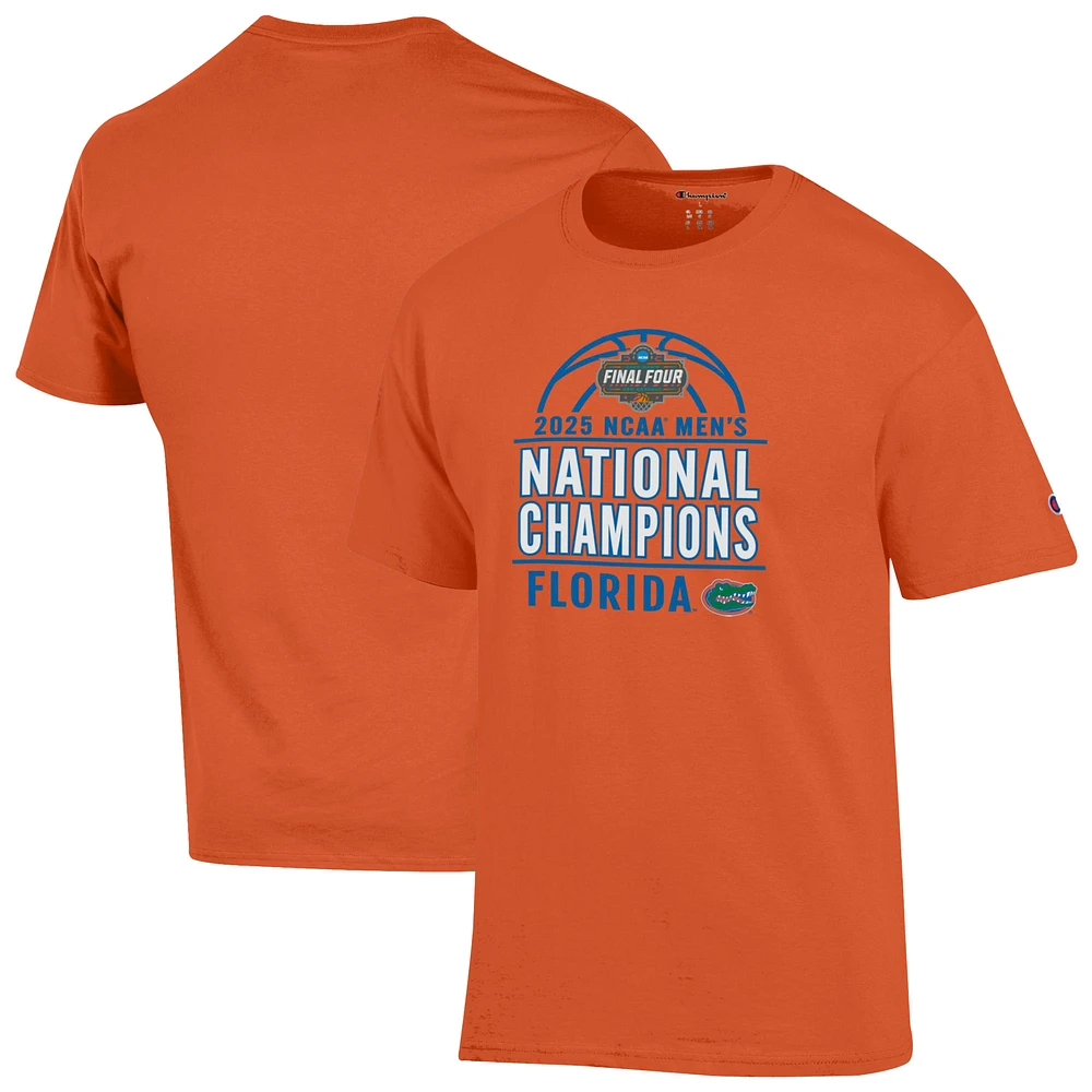 Men's Champion Orange Florida Gators 2025 NCAA Basketball National Champions Jersey T-Shirt