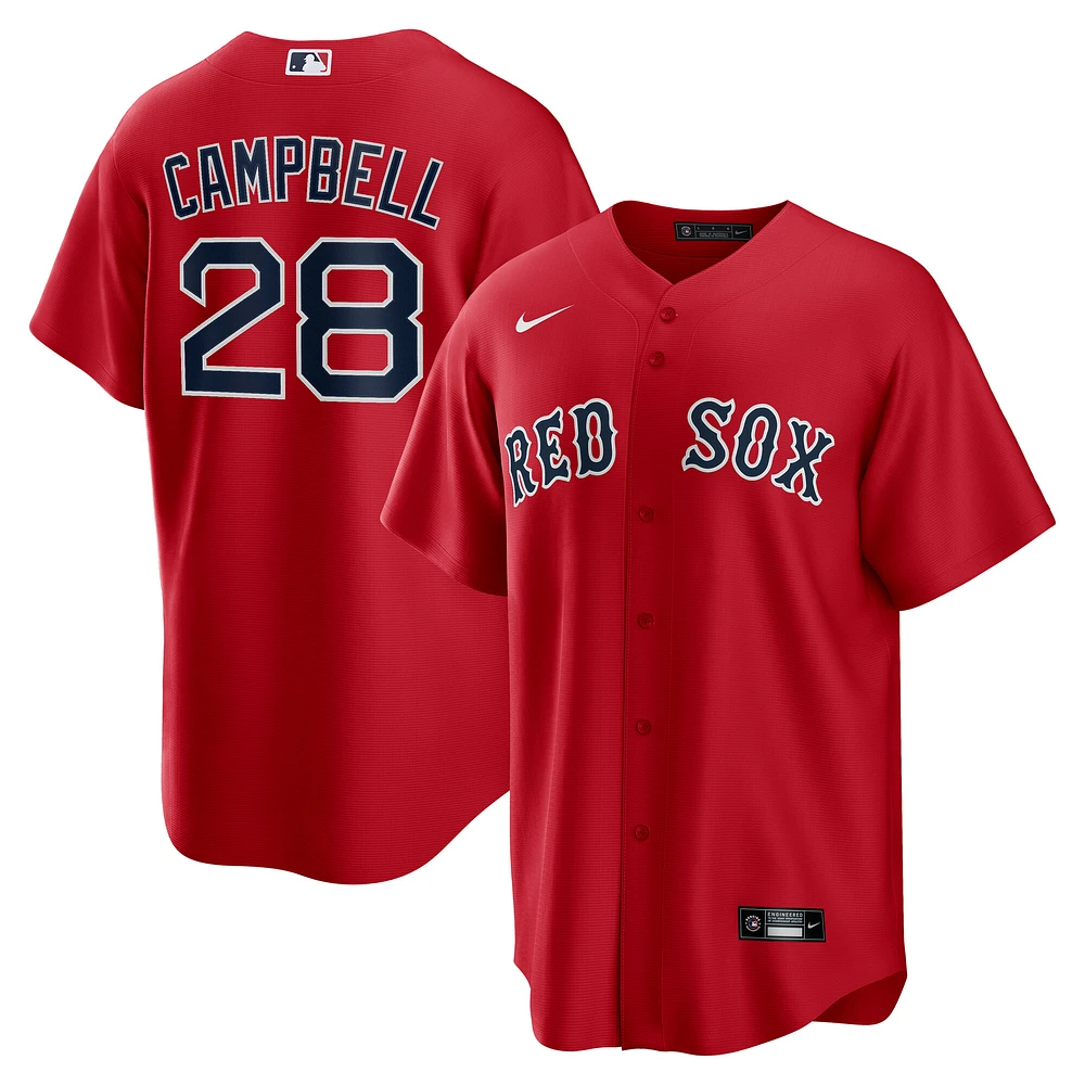 Men's Nike Kristian Campbell Red Boston Sox Alternate Replica Jersey
