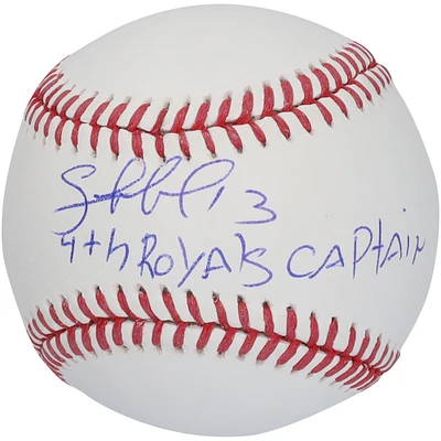 Salvador Perez Kansas City Royals Autographed Baseball with "4th Royals Captain" Inscription