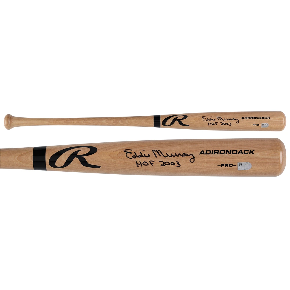 Eddie Murray Baltimore Orioles Autographed Blonde Rawlings Pro Bat with "HOF 2003" Inscription