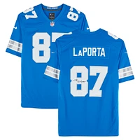 Sam LaPorta Detroit Lions Autographed Blue Nike Game Jersey