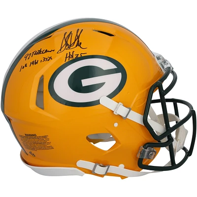 Sterling Sharpe Green Bay Packers Autographed Riddell Speed Authentic Helmet with Multiple Inscriptions - Limited Edition of 5