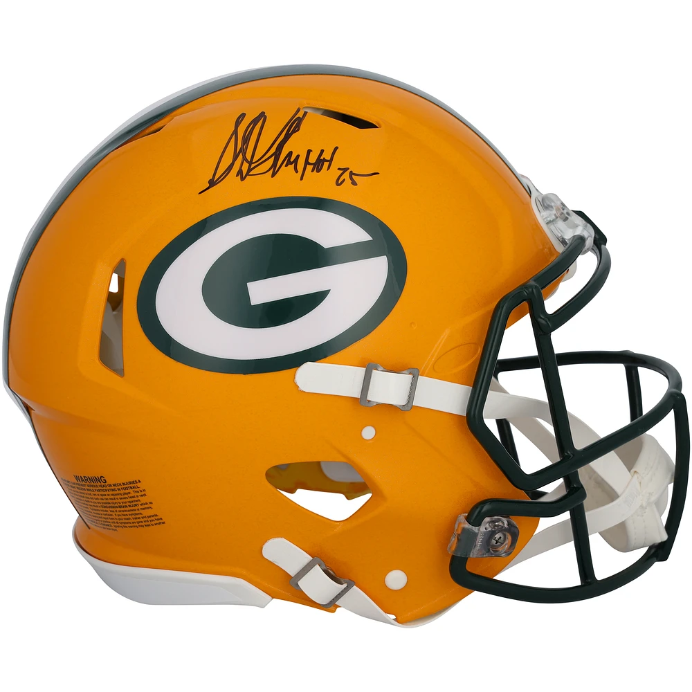 Sterling Sharpe Green Bay Packers Autographed Riddell Speed Authentic Helmet with "HOF 25" Inscription