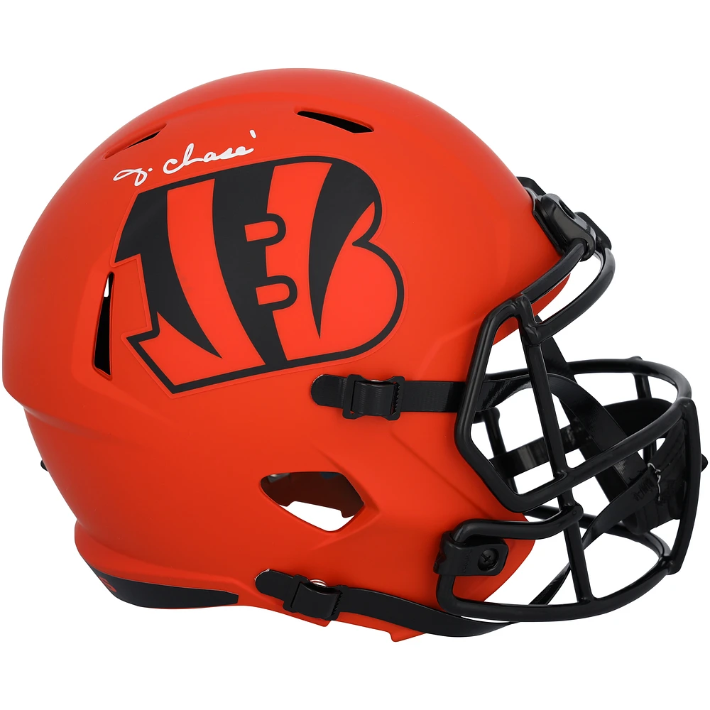 Ja'Marr Chase Cincinnati Bengals Autographed Riddell Rave Speed Replica Helmet