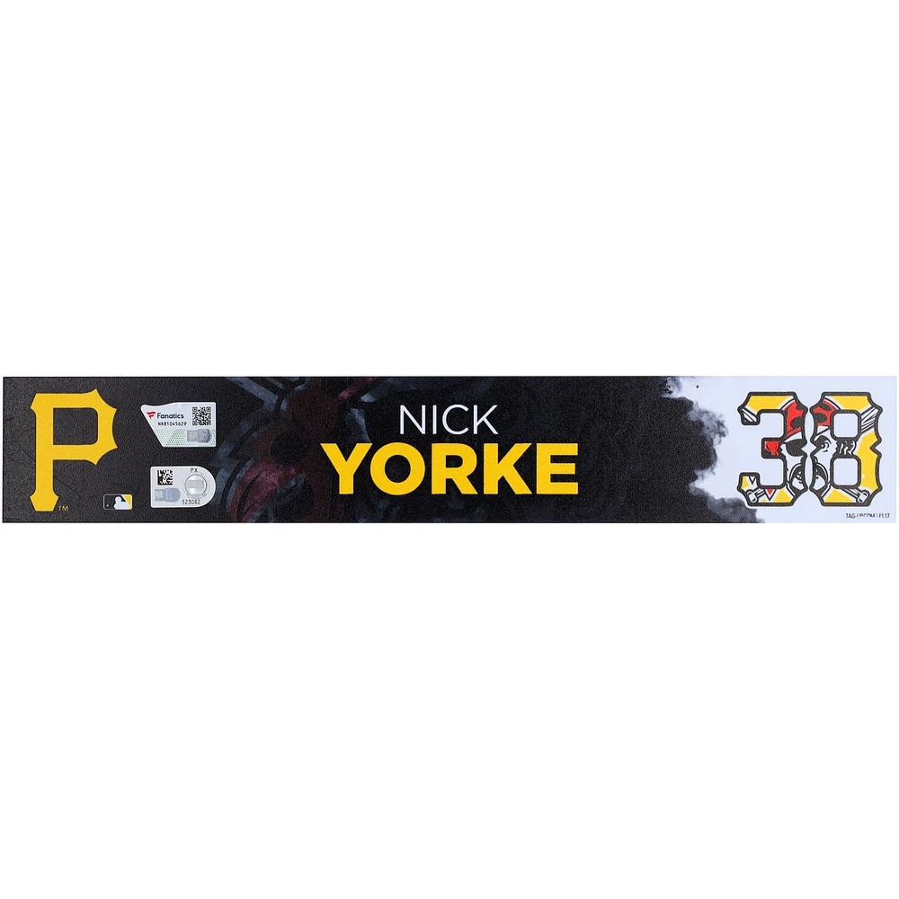 Nick Yorke Pittsburgh Pirates Player-Issued #38 Nameplate from 2025 MLB Spring Training