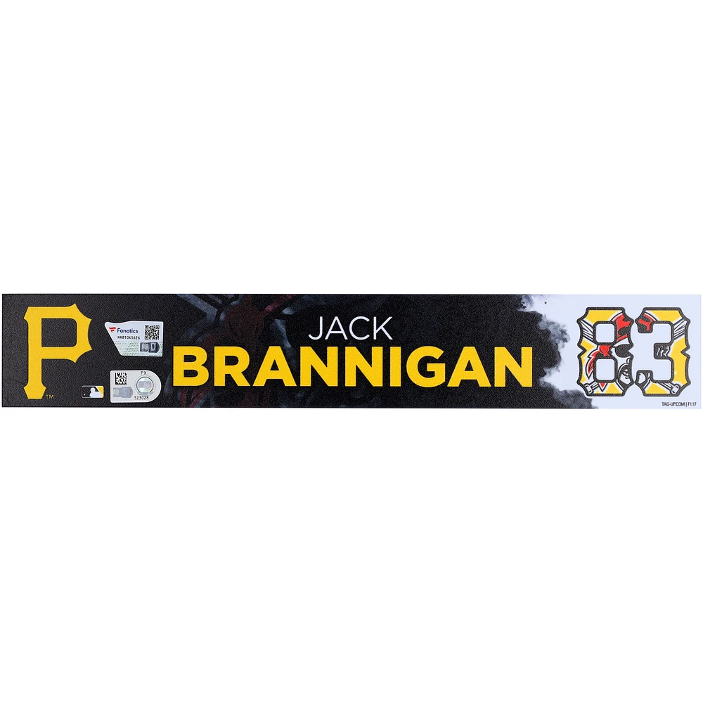 Jack Brannigan Pittsburgh Pirates Player-Issued #83 Nameplate from 2025 MLB Spring Training
