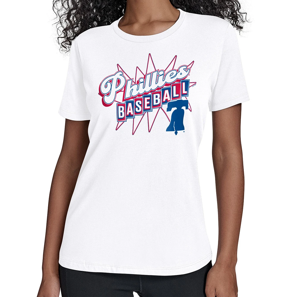 Women's Starter White Philadelphia Phillies Drive-In T-Shirt