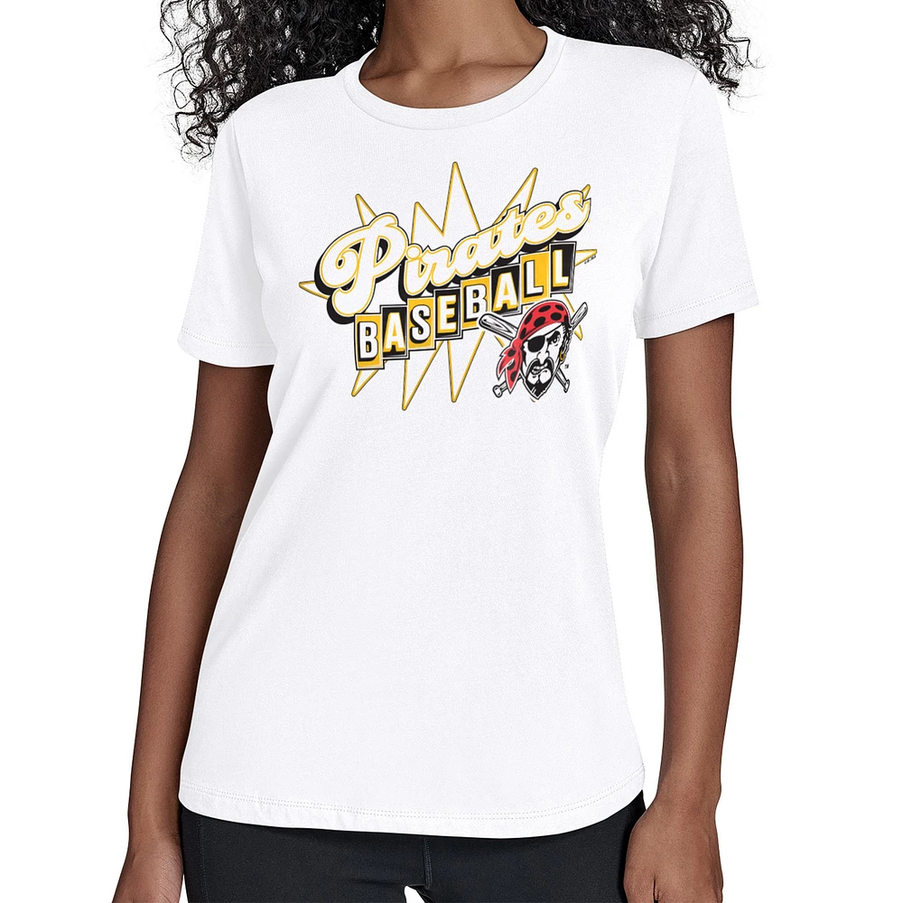 Women's Starter White Pittsburgh Pirates Drive-In T-Shirt