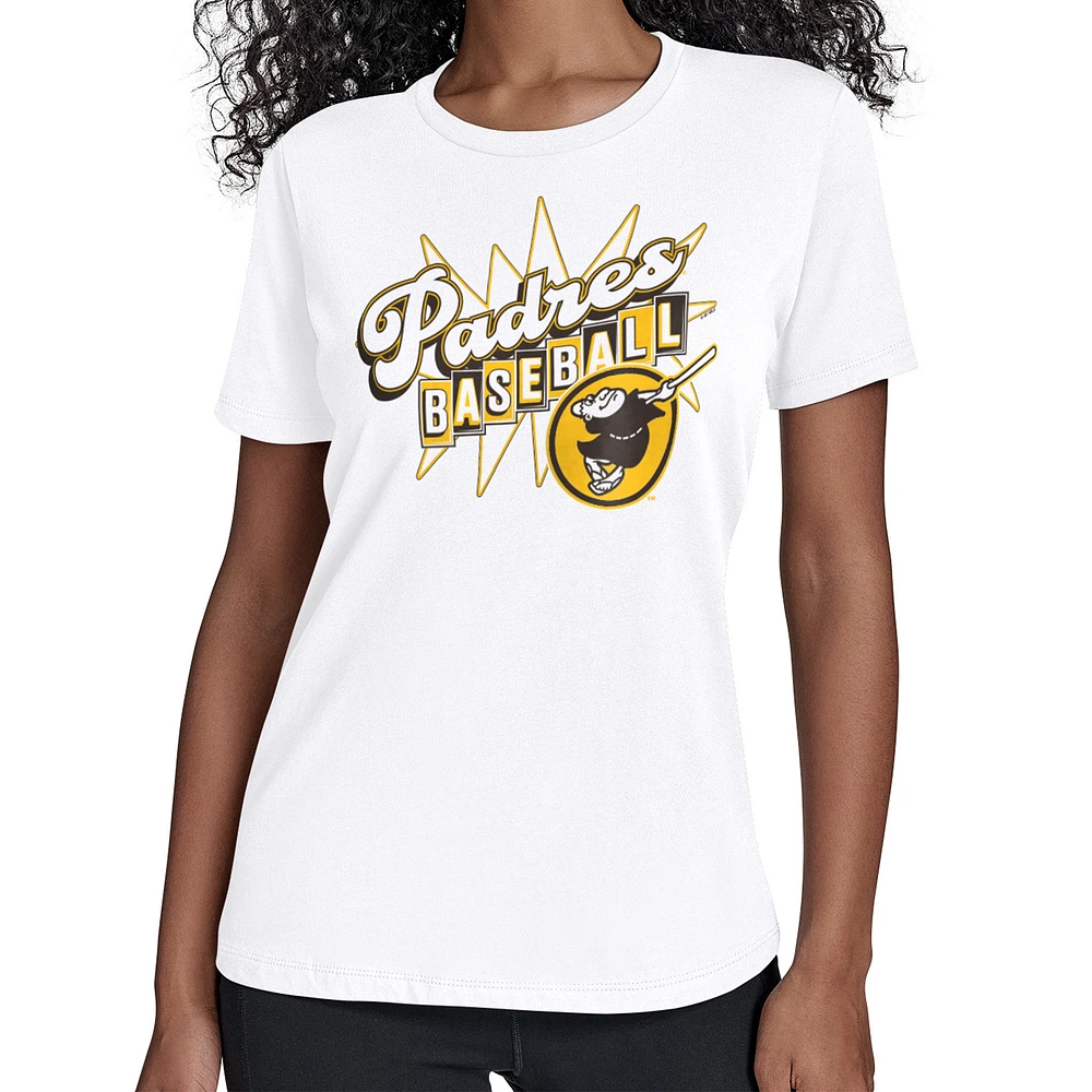Women's Starter White San Diego Padres Drive-In T-Shirt