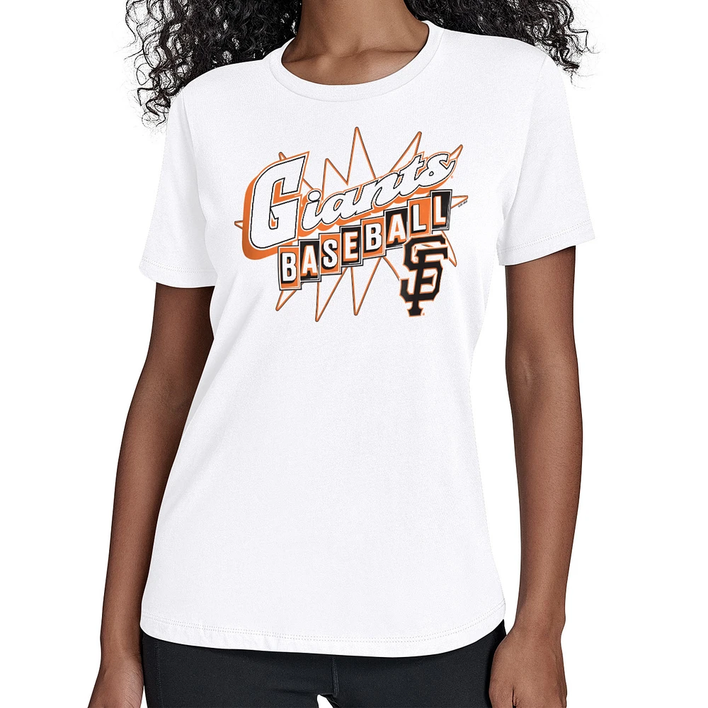 Women's Starter White San Francisco Giants Drive-In T-Shirt