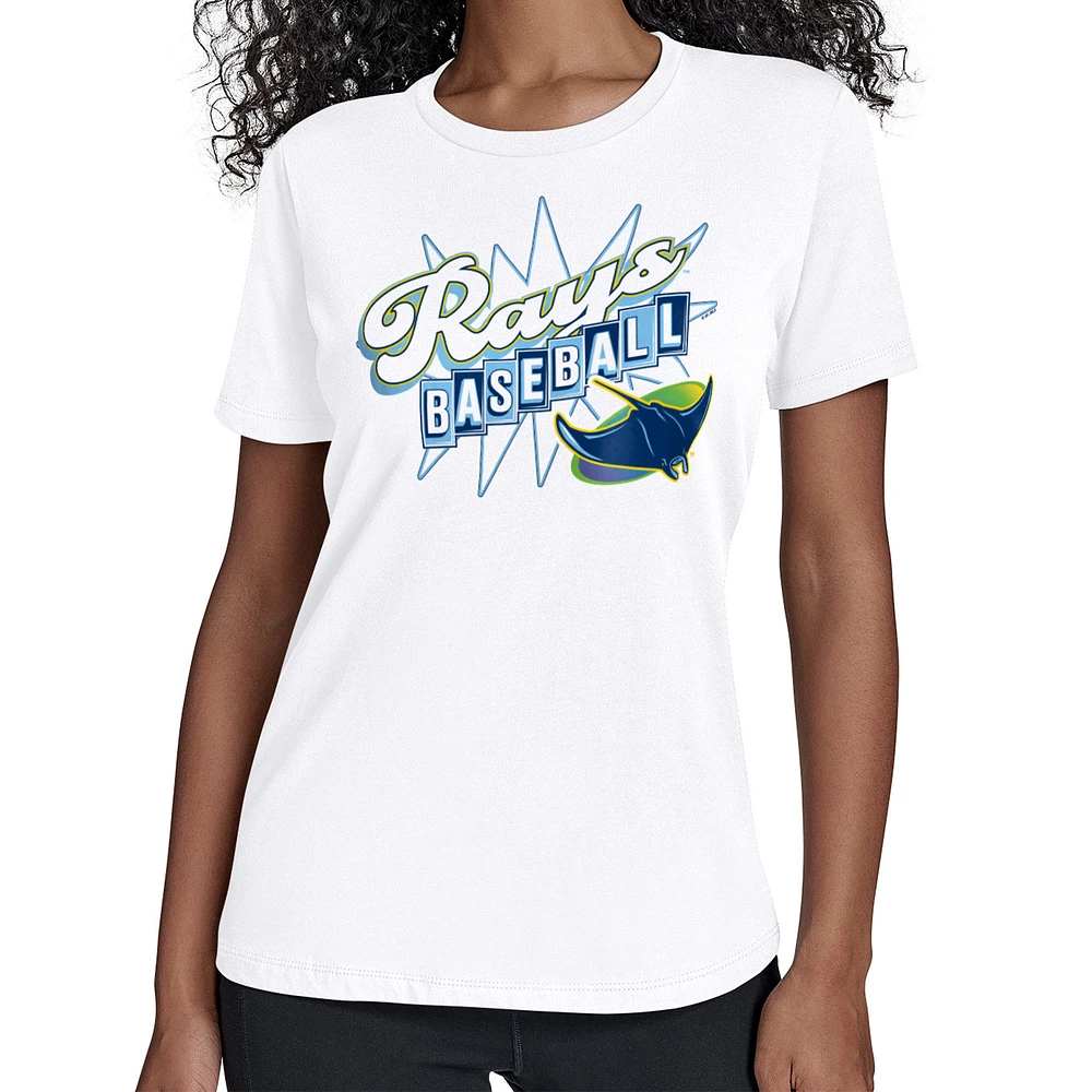 Women's Starter White Tampa Bay Rays Drive-In T-Shirt