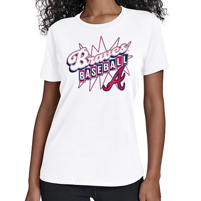 Women's Starter White Atlanta Braves Drive-In T-Shirt