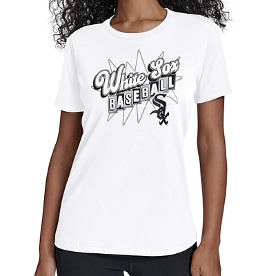 Women's Starter White Chicago Sox Drive-In T-Shirt