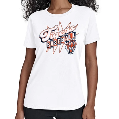 Women's Starter White Detroit Tigers Drive-In T-Shirt