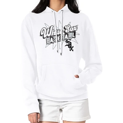 Women's Starter White Chicago Sox Drive-In Pullover Hoodie