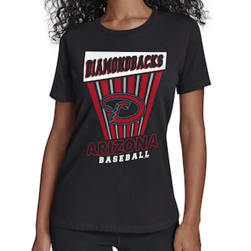Women's Starter Black Arizona Diamondbacks Poster Print T-Shirt
