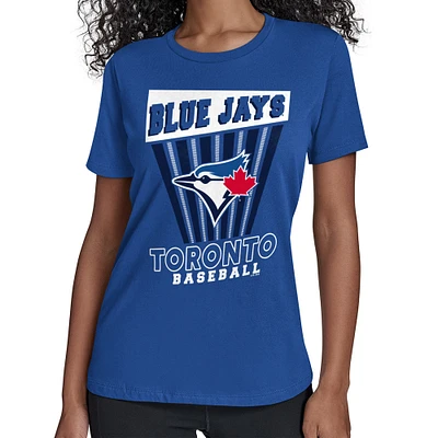 Women's Starter Royal Toronto Blue Jays Poster Print T-Shirt