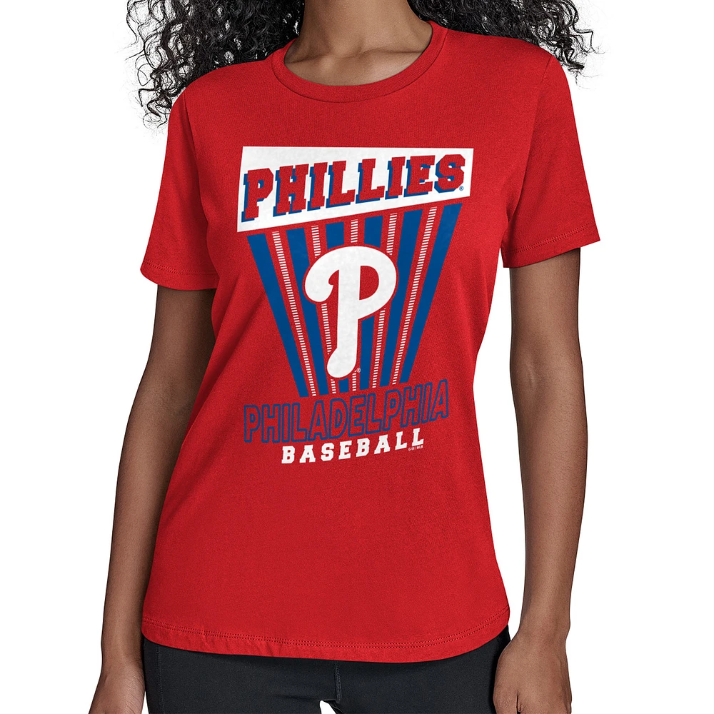 Women's Starter Red Philadelphia Phillies Poster Print T-Shirt