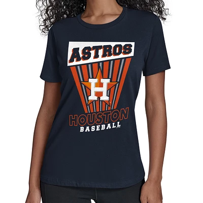 Women's Starter Navy Houston Astros Poster Print T-Shirt