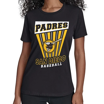 Women's Starter Black San Diego Padres Poster Print T-Shirt