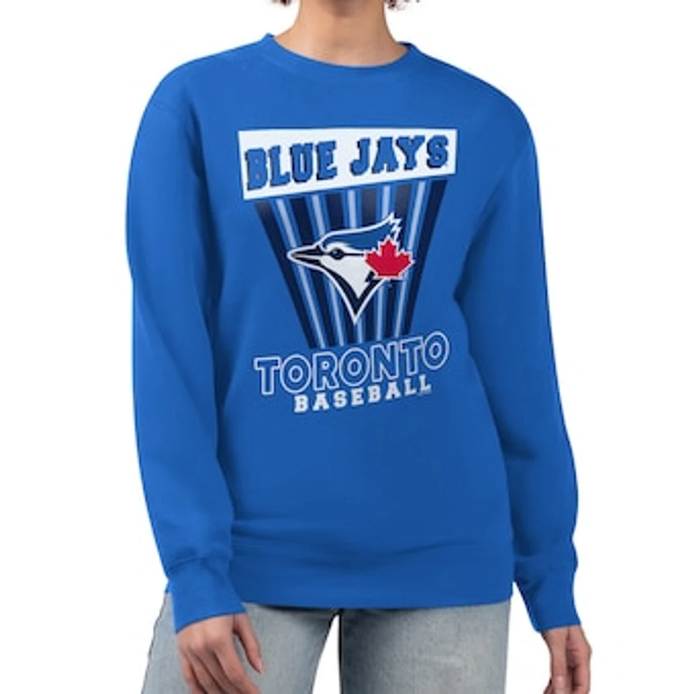 Women's Starter Royal Toronto Blue Jays Poster Print Pullover Sweatshirt