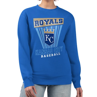 Women's Starter Royal Kansas City Royals Poster Print Pullover Sweatshirt