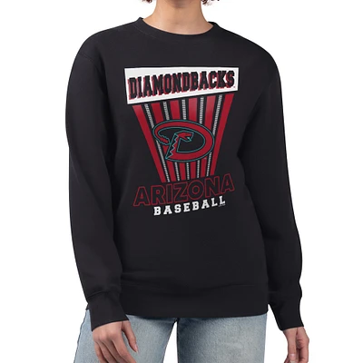 Women's Starter Black Arizona Diamondbacks Poster Print Pullover Sweatshirt