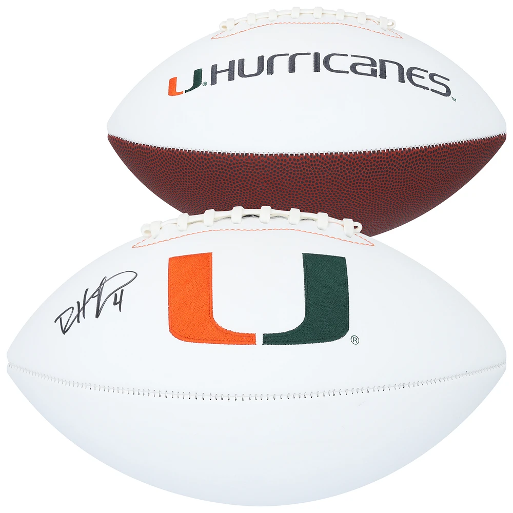 Devin Hester Miami Hurricanes Autographed Rawlings White Panel Football