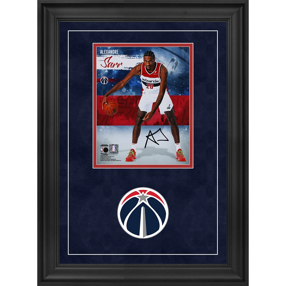 Alexandre Sarr Washington Wizards Autographed Deluxe Framed 8" x 10" Stylized Photograph