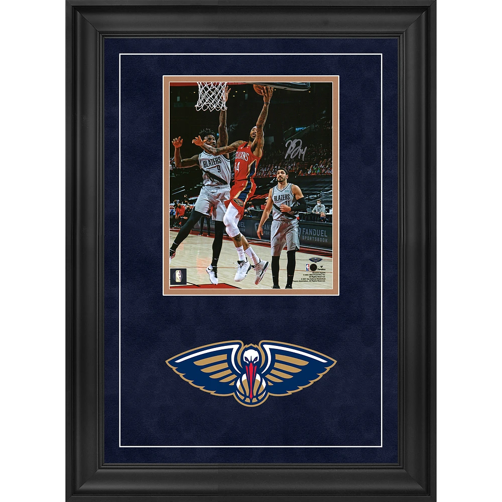 Brandon Ingram New Orleans Pelicans Autographed Deluxe Framed 8" x 10" Layup vs. Trail Blazers Photograph
